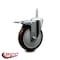 Service Caster 5 Inch Maroon Polyurethane Wheel Swivel 34 Inch Threaded Stem Caster Total Lock Brake SCC SCC-TSTTL20S514-PPUB-MRN-34212 - alternate 4